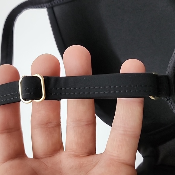 Time & Tru Black Tankini  Top Padded Underwire Padded Cups Flowy Size Medium - Picture 5 of 13